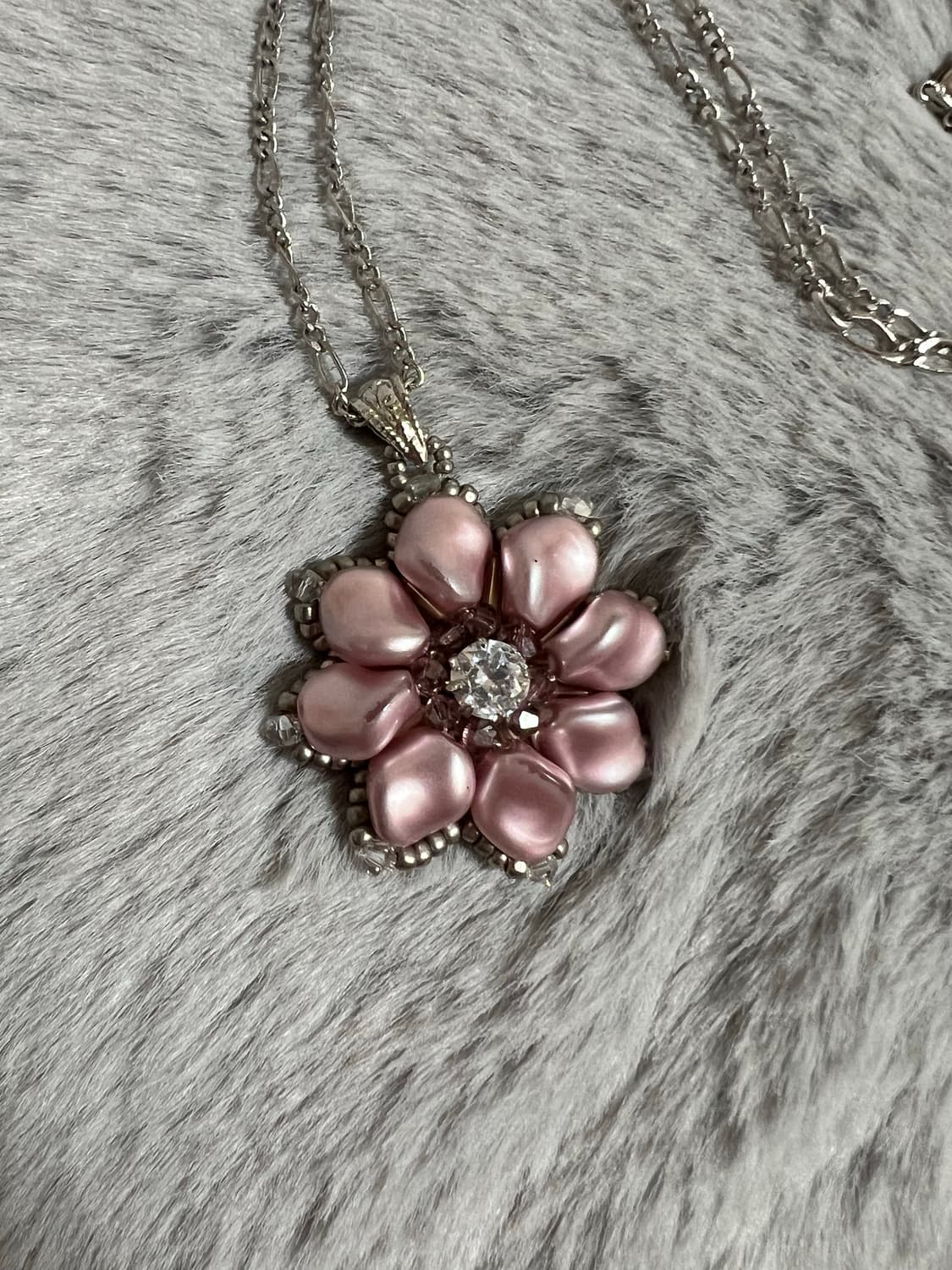 핑크 진주 오리엔탈 페어리 빈티지 목걸이 상품이미지2