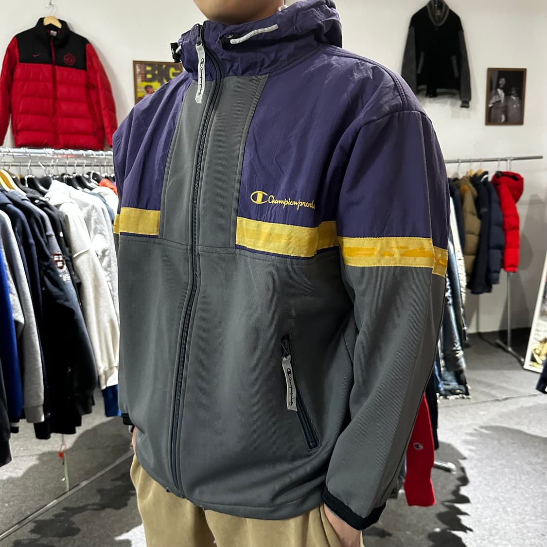 챔피온 일본판 올드스쿨 바람막이 자켓 상품이미지1
