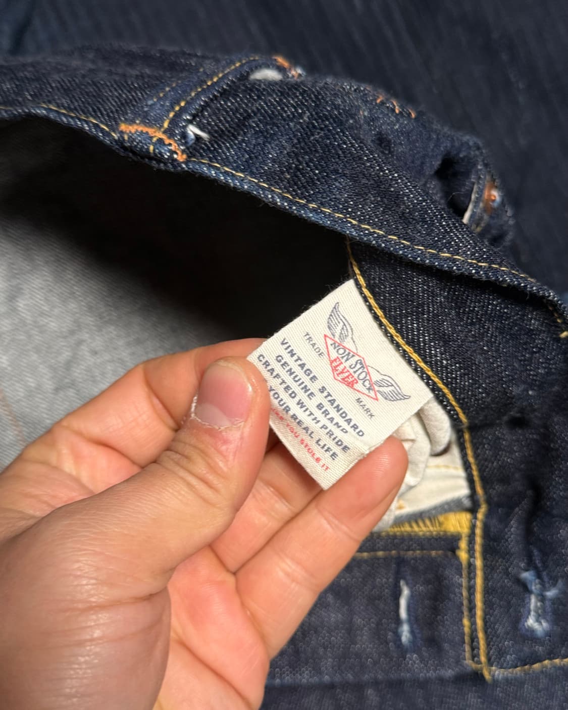논스탁 15oz 헤비웨이트 셀비지 데님 진 34 상품이미지5