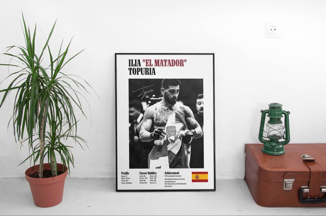 토푸리아 ufc 액자 대형 사이즈 50x70cm 포스터 상품이미지1