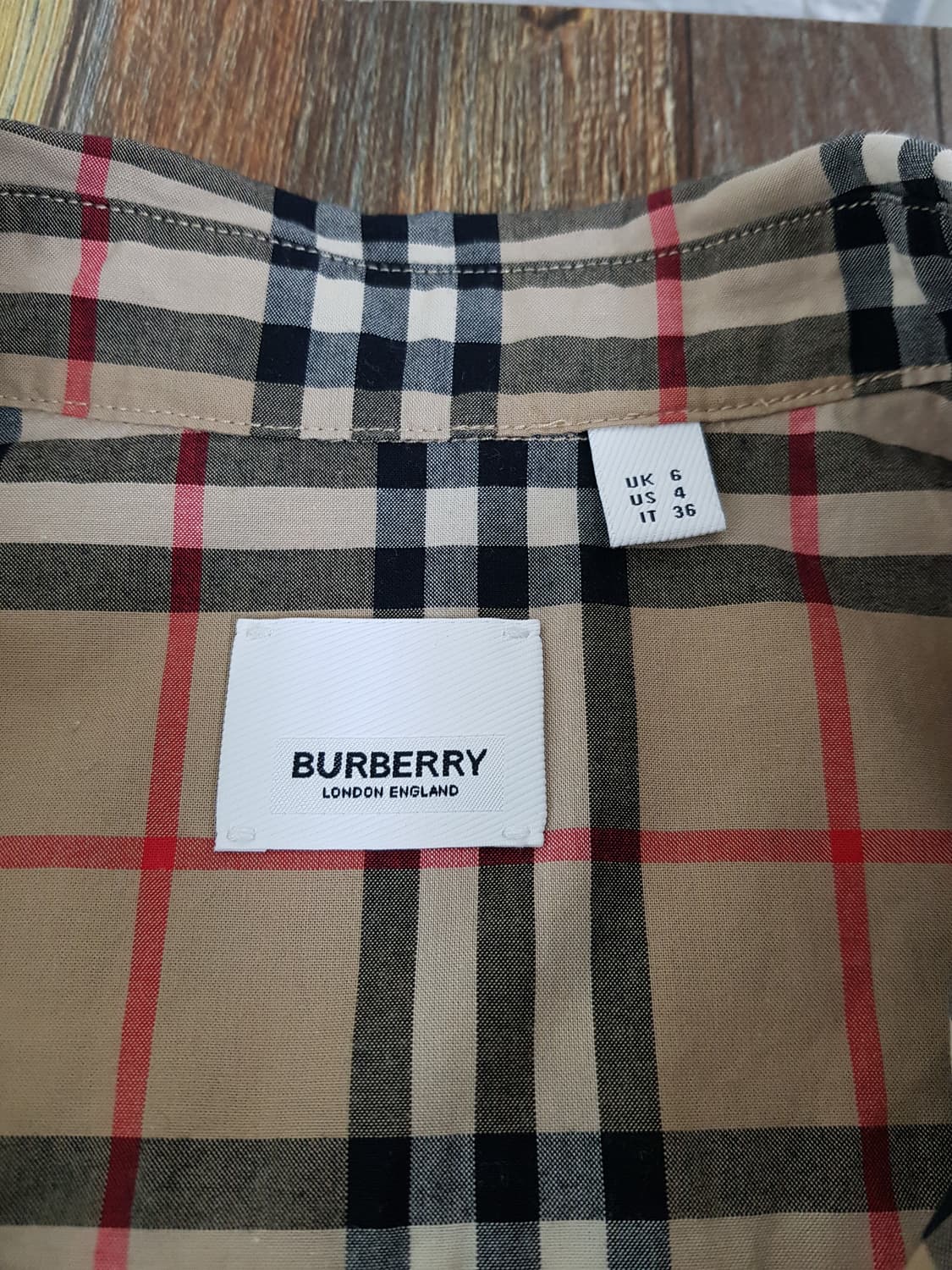 [55/36] 버버리 노바체크 셔츠 원피스 벨트 세트 상품이미지8