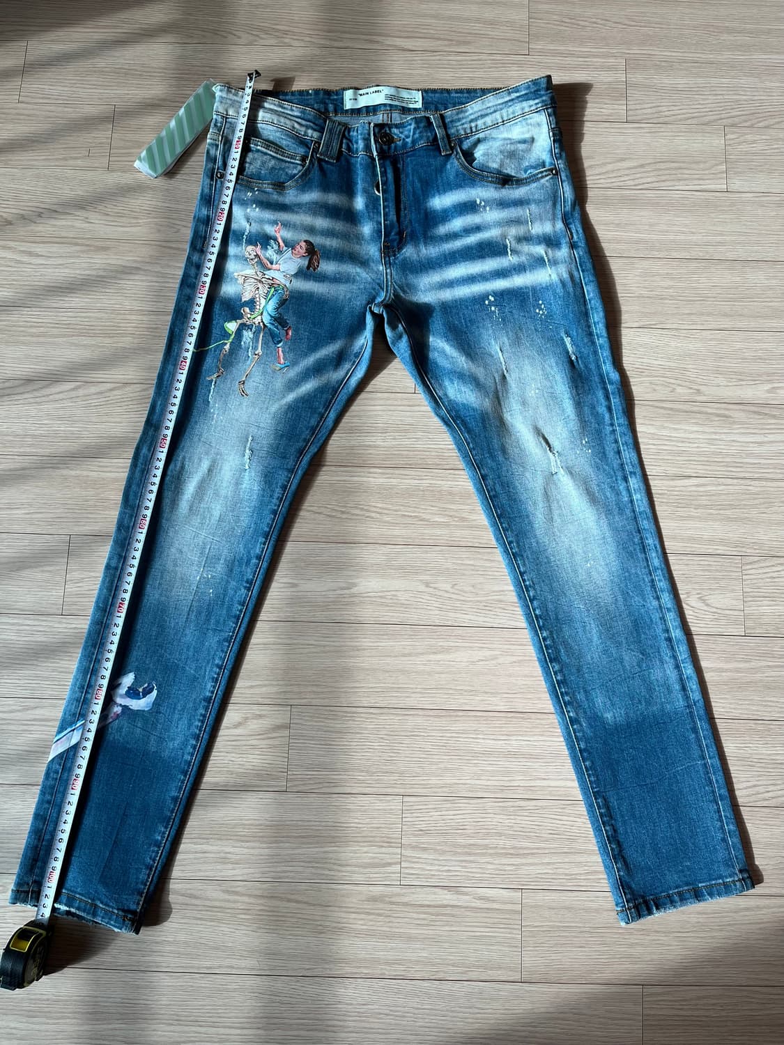 Off-White 프린팅 데님 청바지 34 정품 상품이미지9