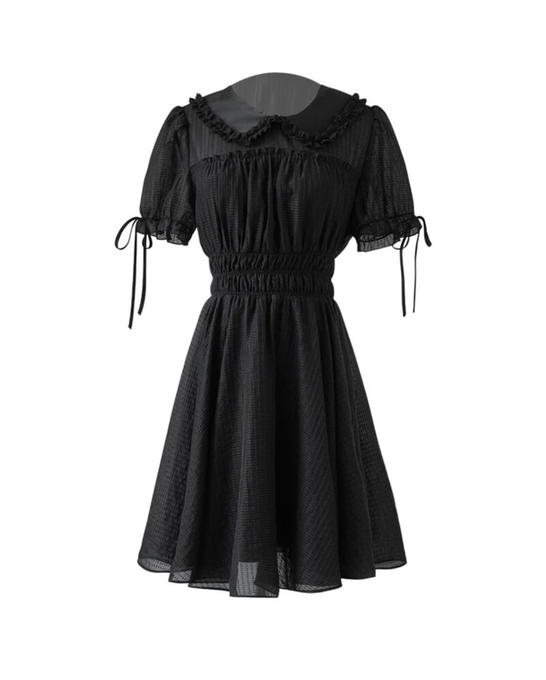 던드롭 드레스 Hepburn collar puff sleeve dress 상품이미지1