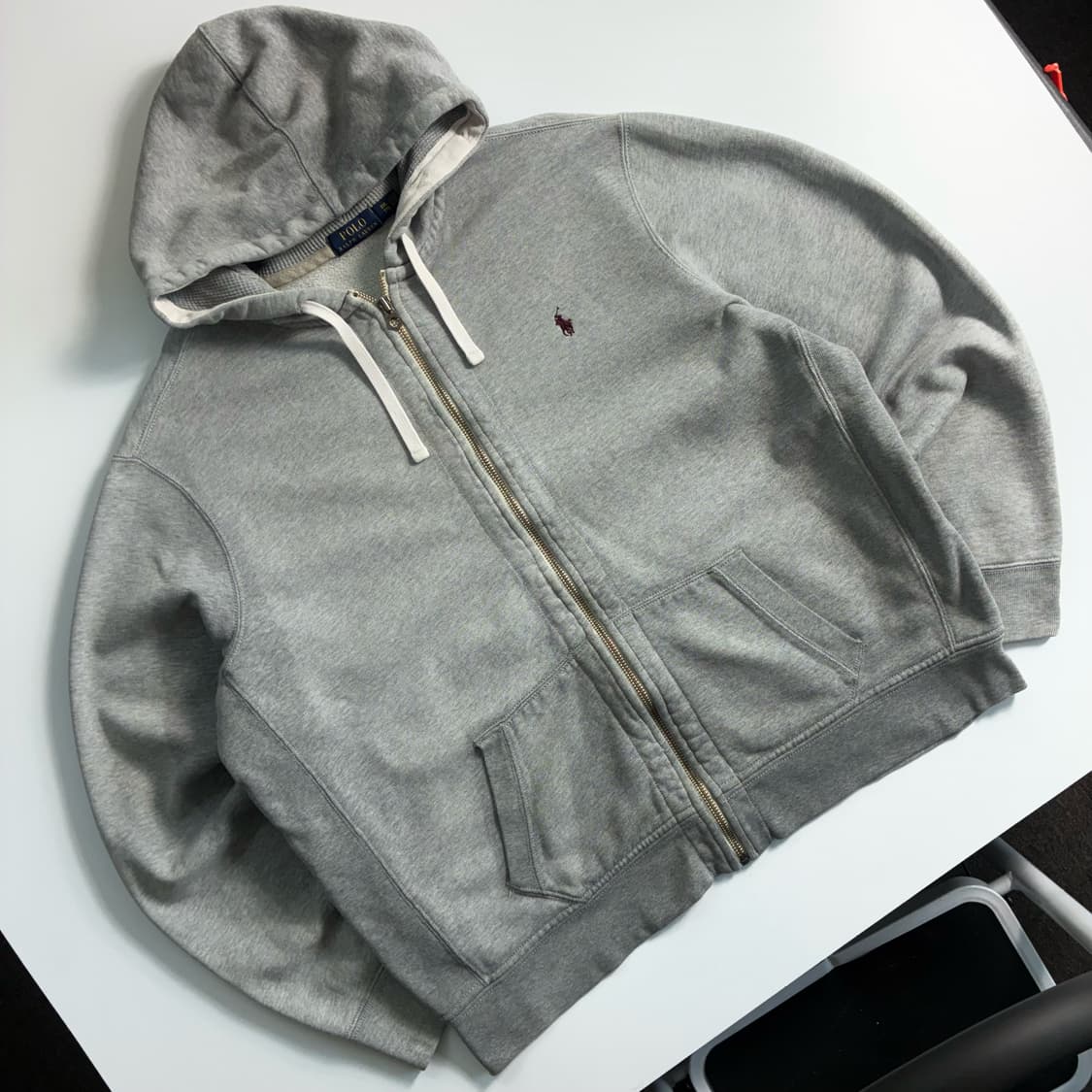 Polo  폴로 랄프로렌 자수 코튼 그레이 후드집업  상품이미지1