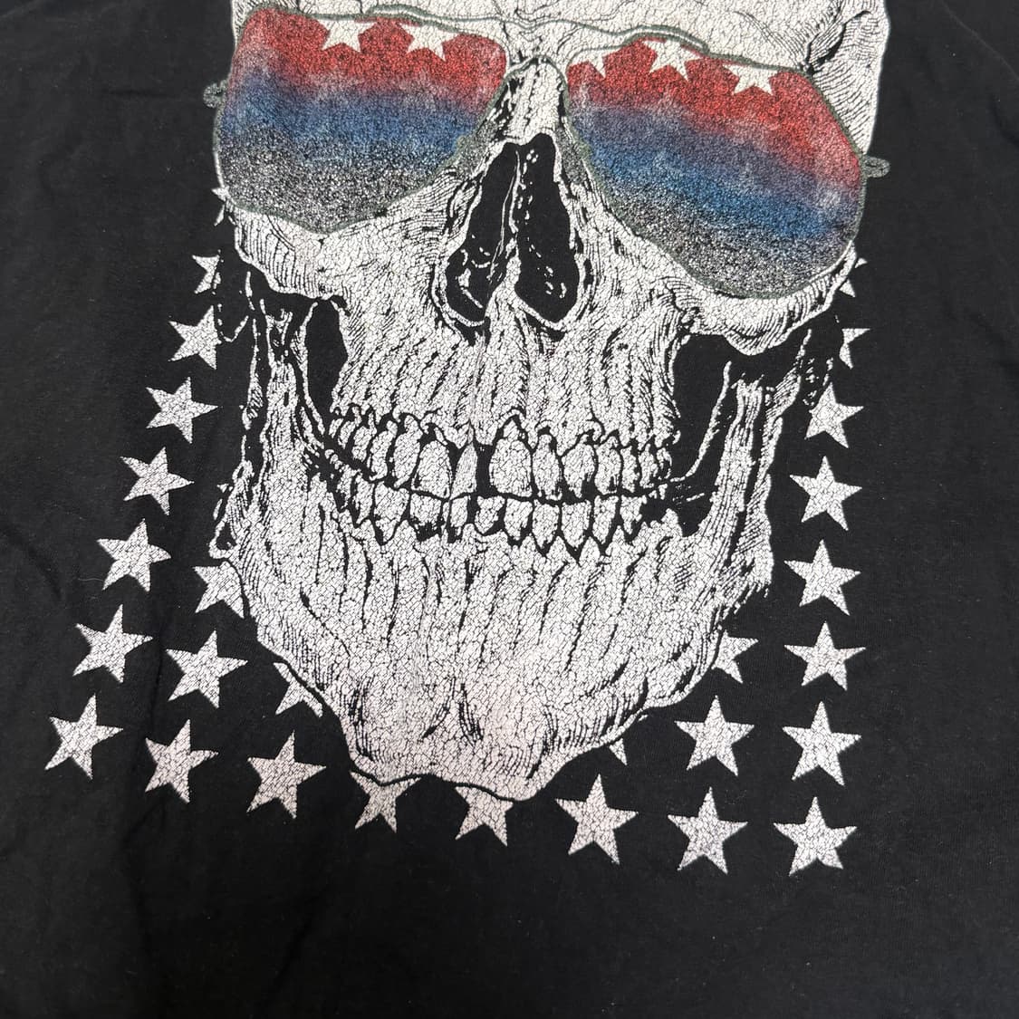 빈티지 해골 프린트 나시 티 상품이미지2