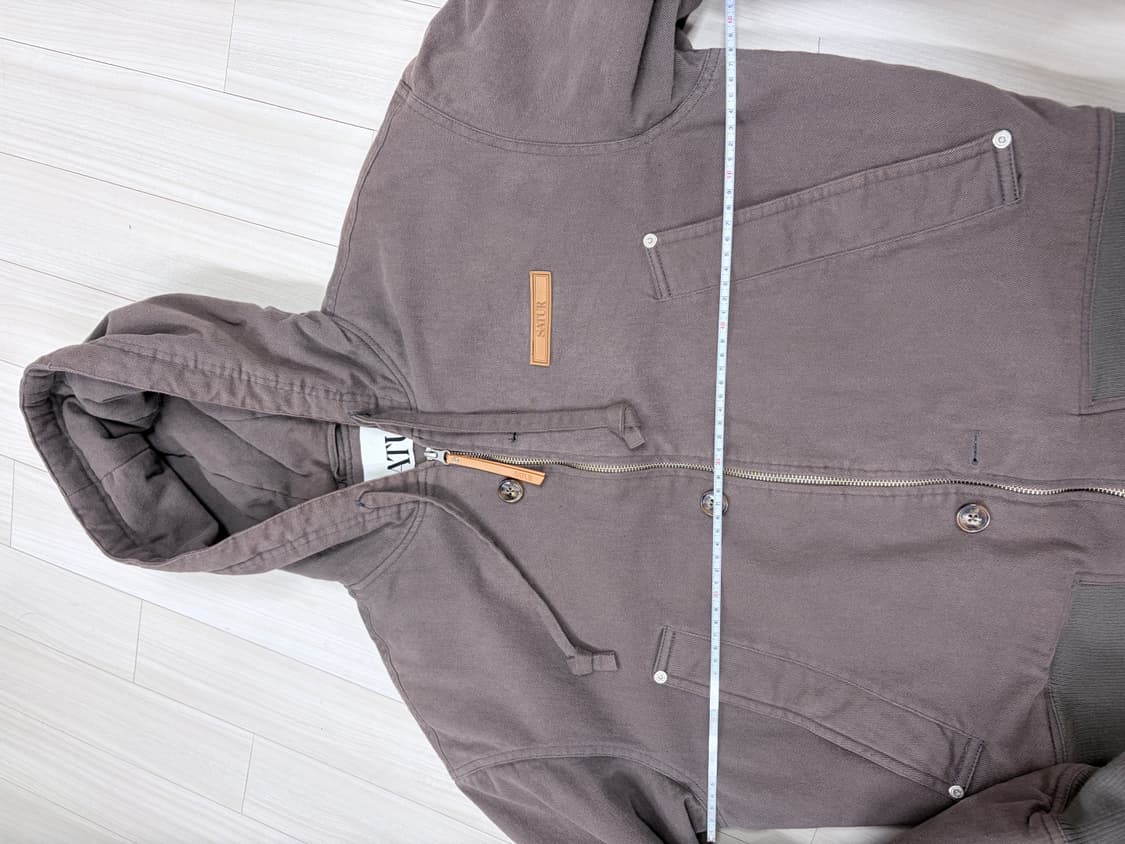 세터 테오 패디드 후드 집업 카키그레이 상품이미지7