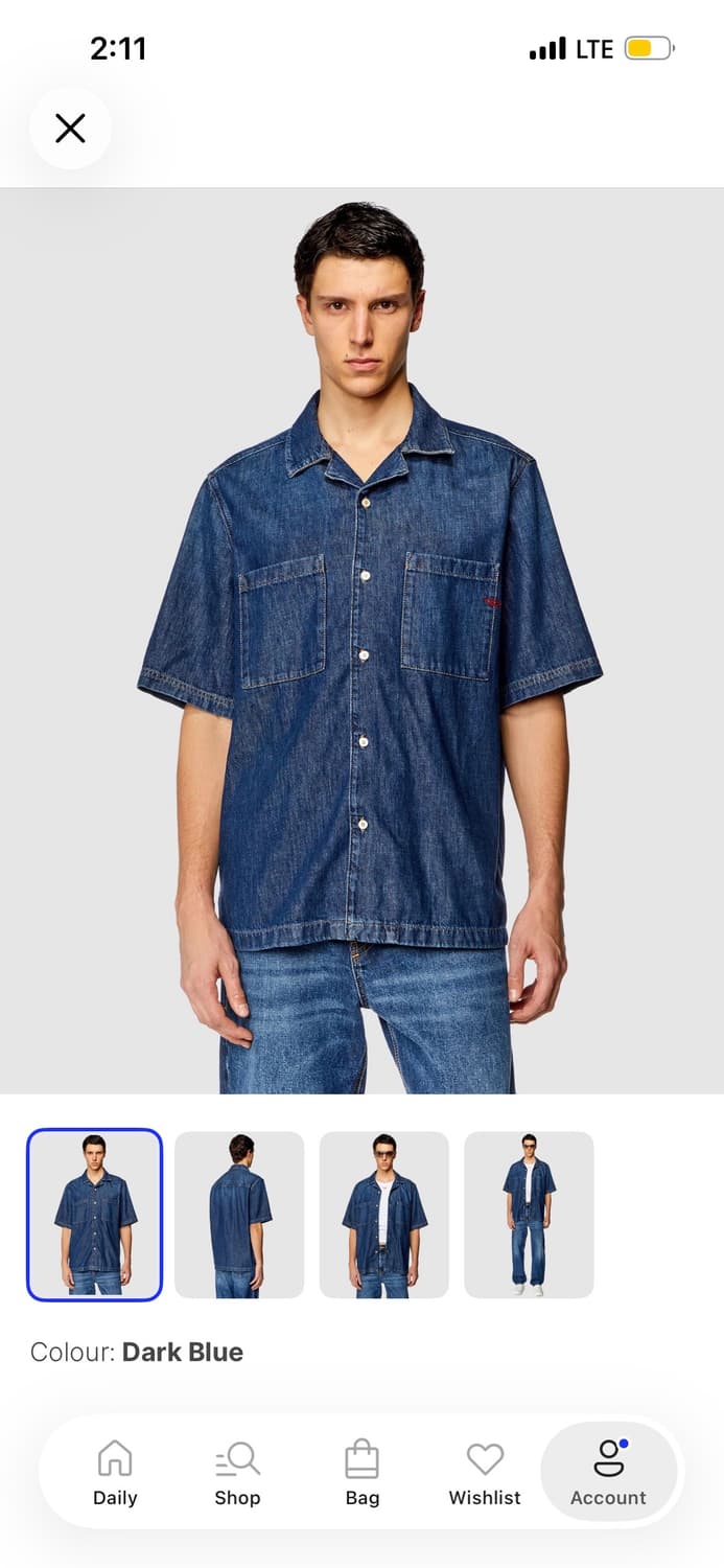 디젤 D-Paroshort 데님셔츠 m 상품이미지6