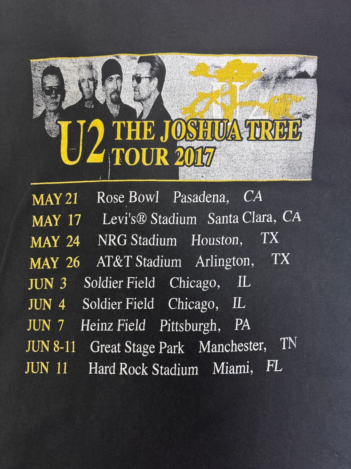 빈티지 U2 THE JOSHUA TREE 30주년 투어 티셔츠 L 상품이미지6