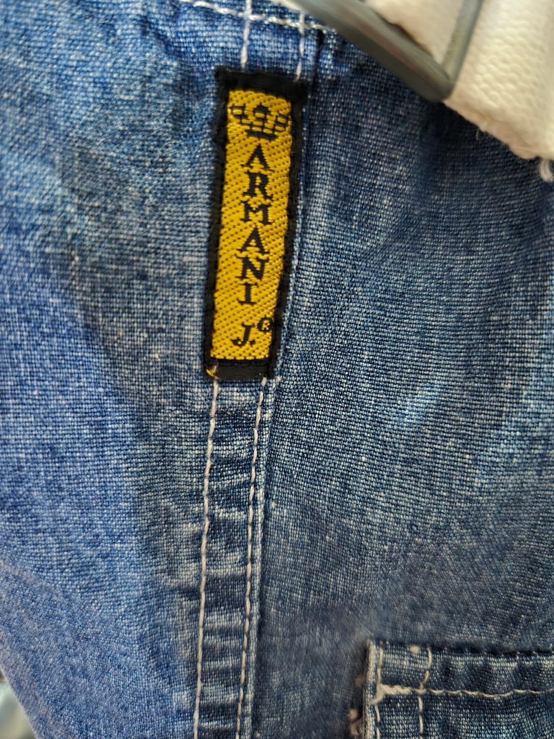 아르마니진스 데님 오버롤 반바지 55 66 상품이미지10