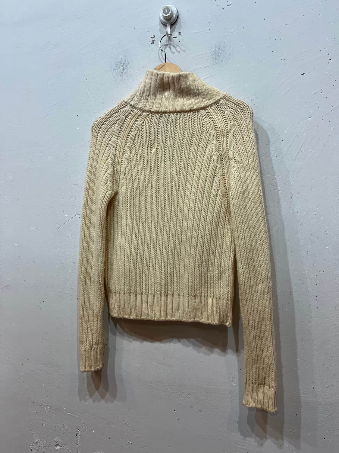 베네통 케이블 울 니트집업 우먼즈 Made in ITALY 상품이미지5