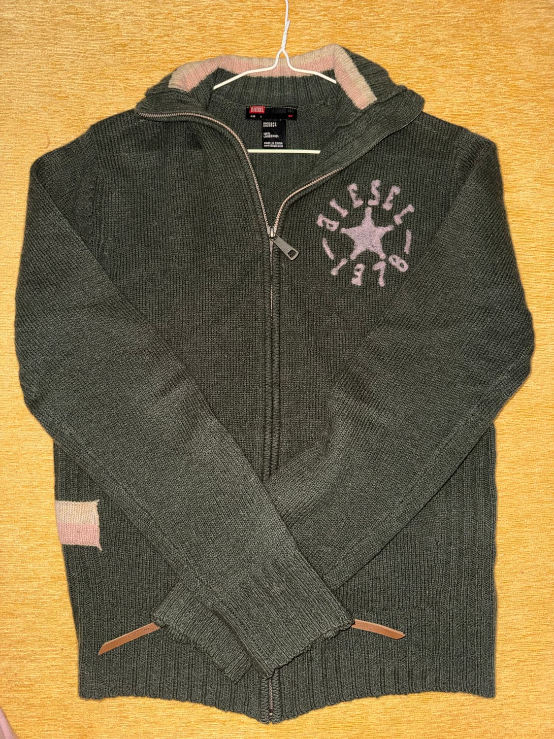 디젤 빈티지 램스울 니트집업 S 상품이미지1