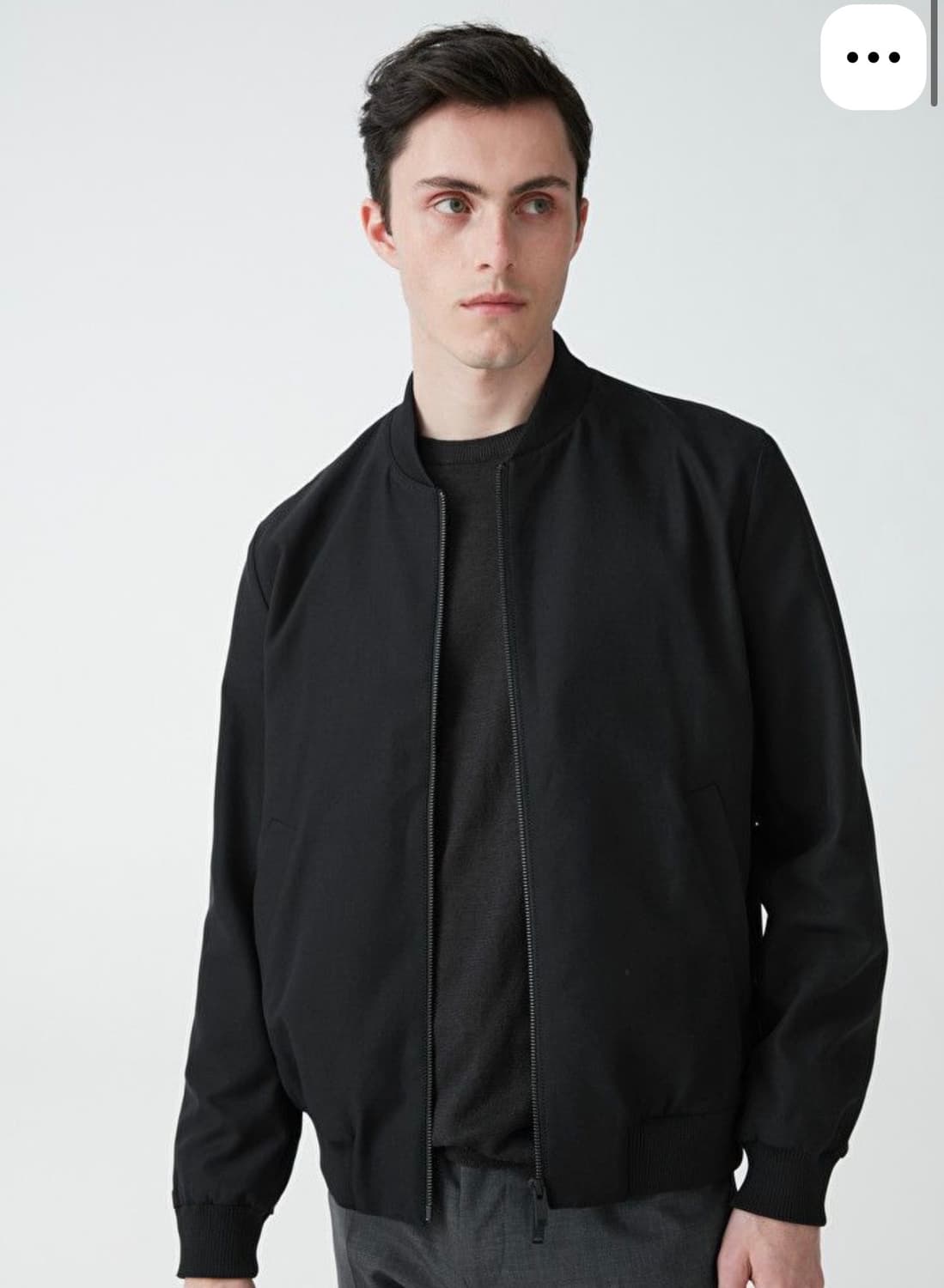 코스(COS) 블랙 코튼 MA-1 블루종 트랙탑 봄버 50(지퍼고장) 상품이미지1