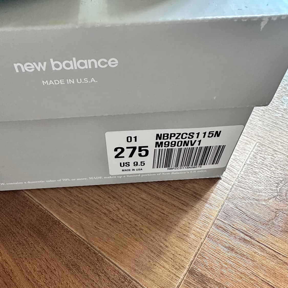 뉴발란스 990V1 네이비 상품이미지3