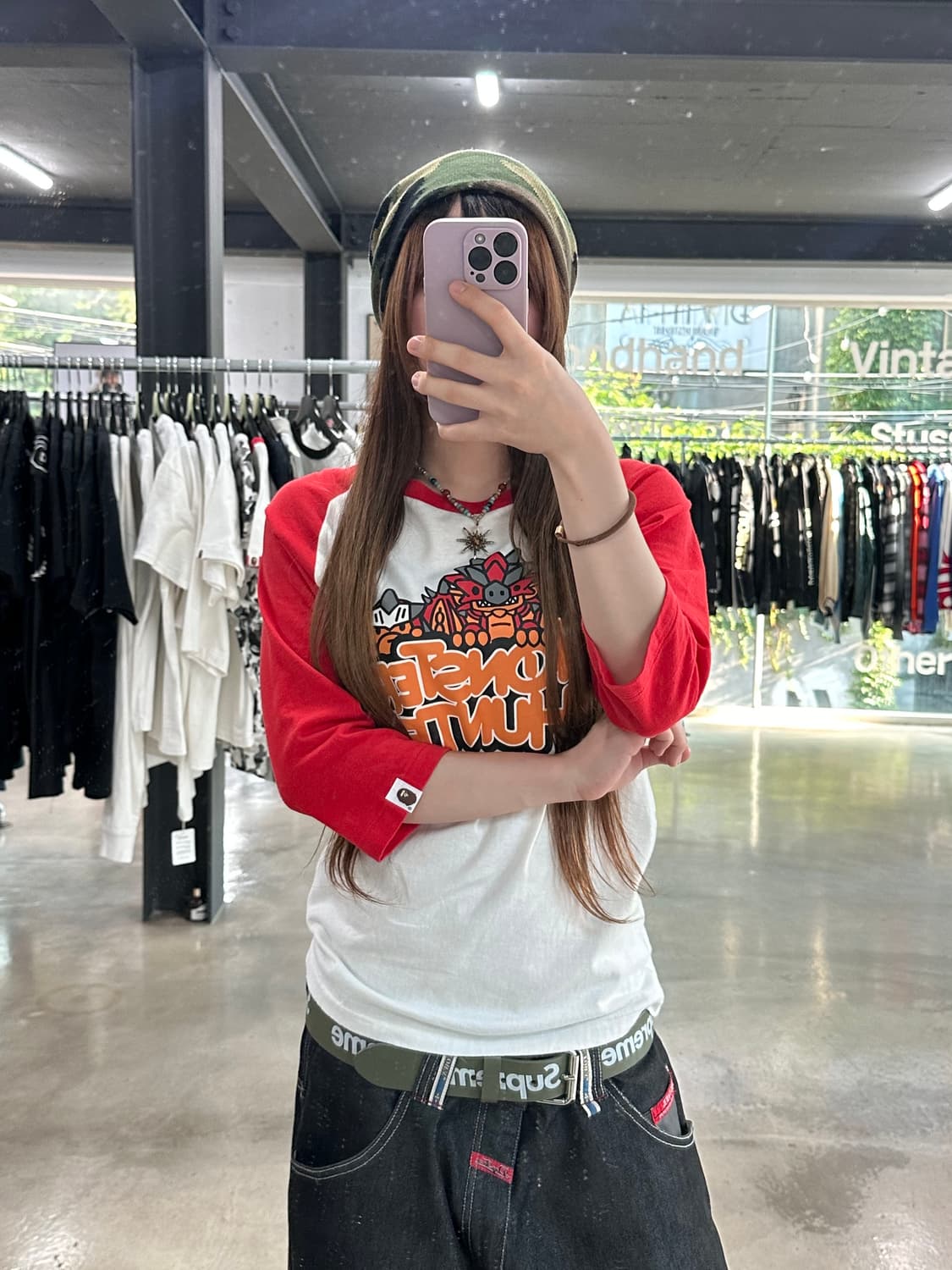 베이프 베이비마일로 몬스터 헌터 7부 티셔츠 상품이미지1