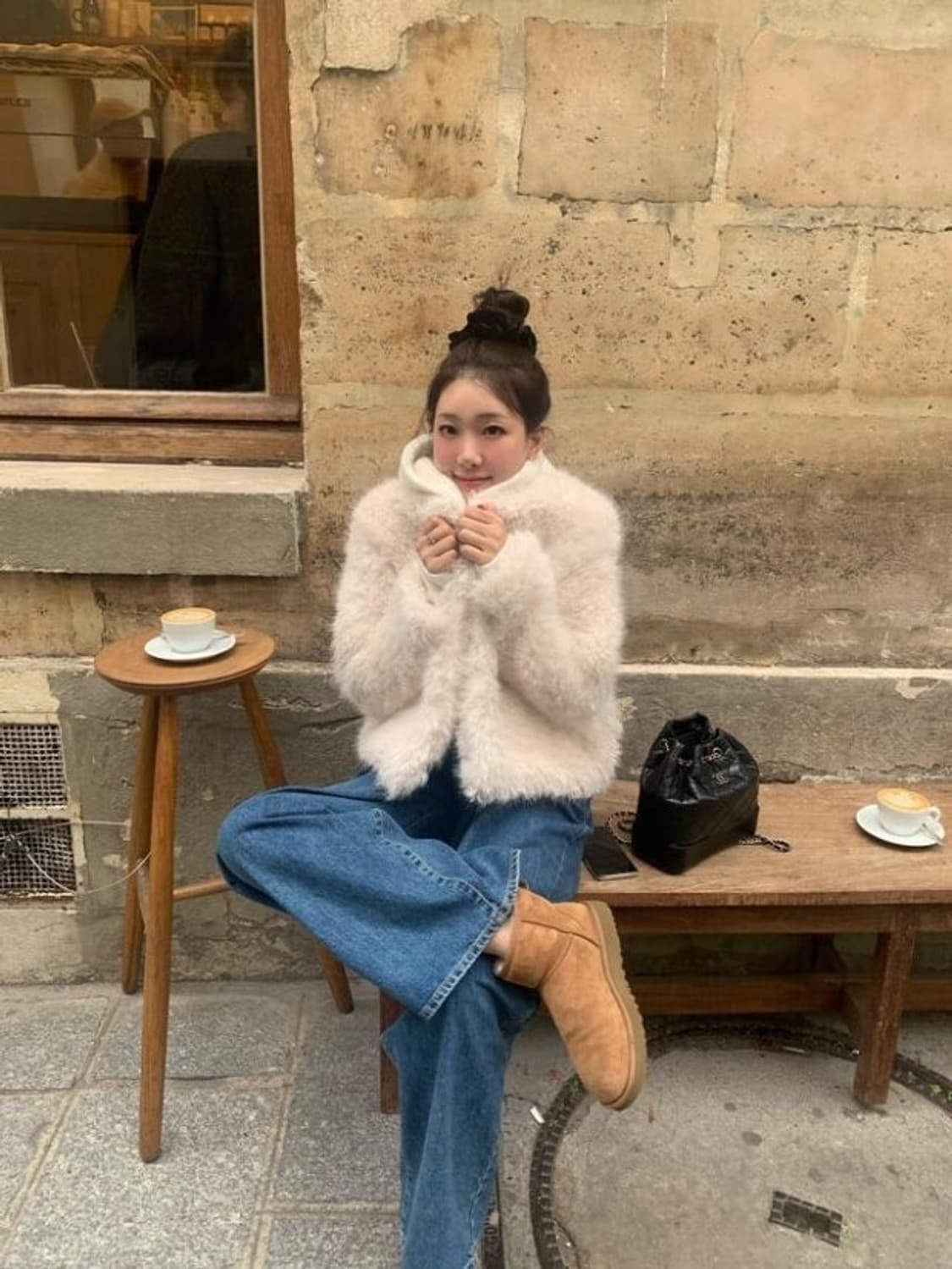 온드민 베어 퍼 자켓 상품이미지3