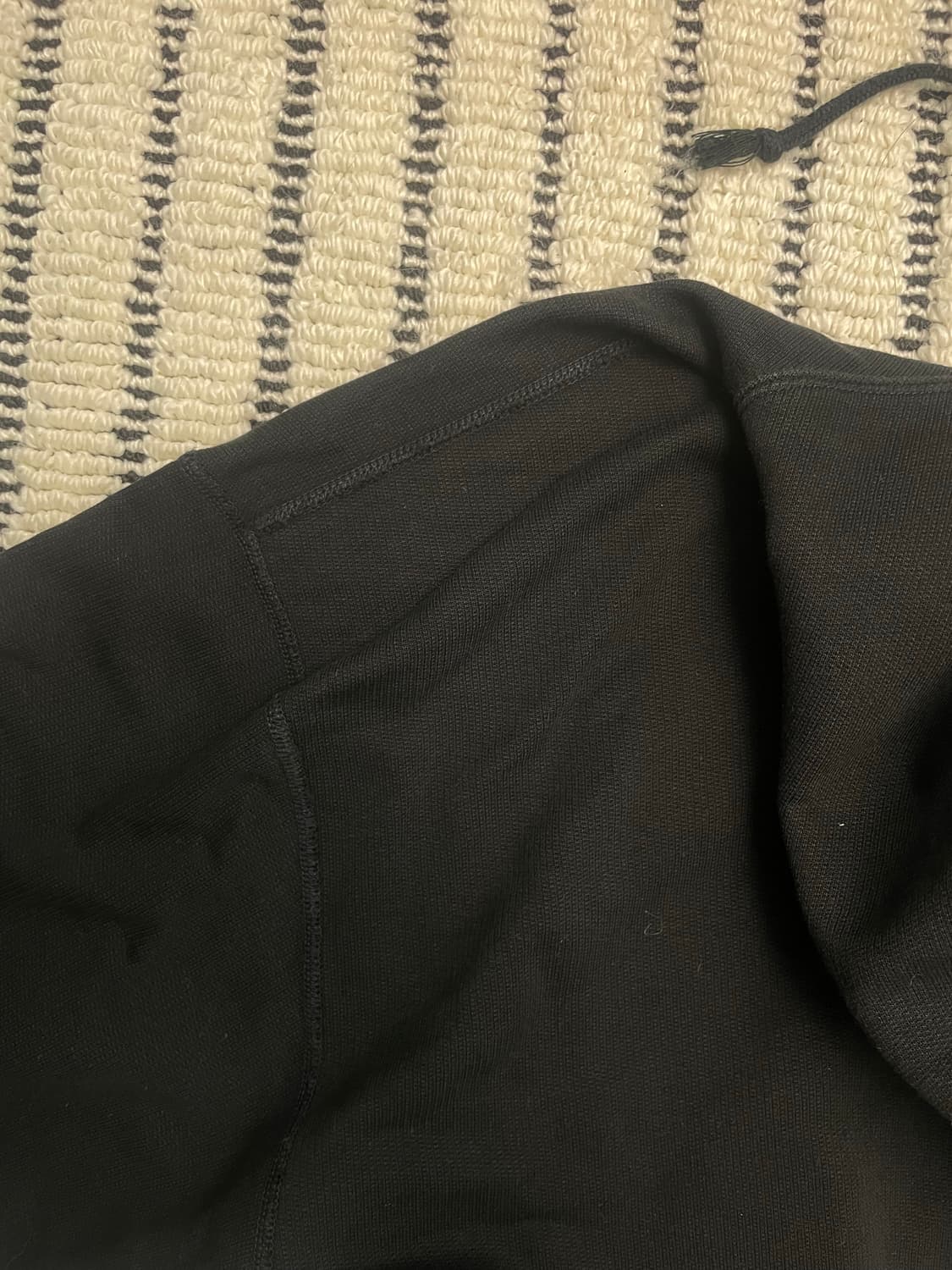 오라리 블랙 코튼 오버핏 후드 상품이미지9