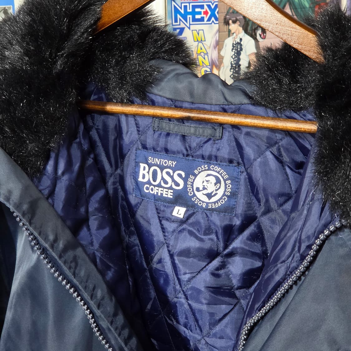 산토리 보스 커피 N2B 퍼 후드 누빔 항공 점퍼 상품이미지10