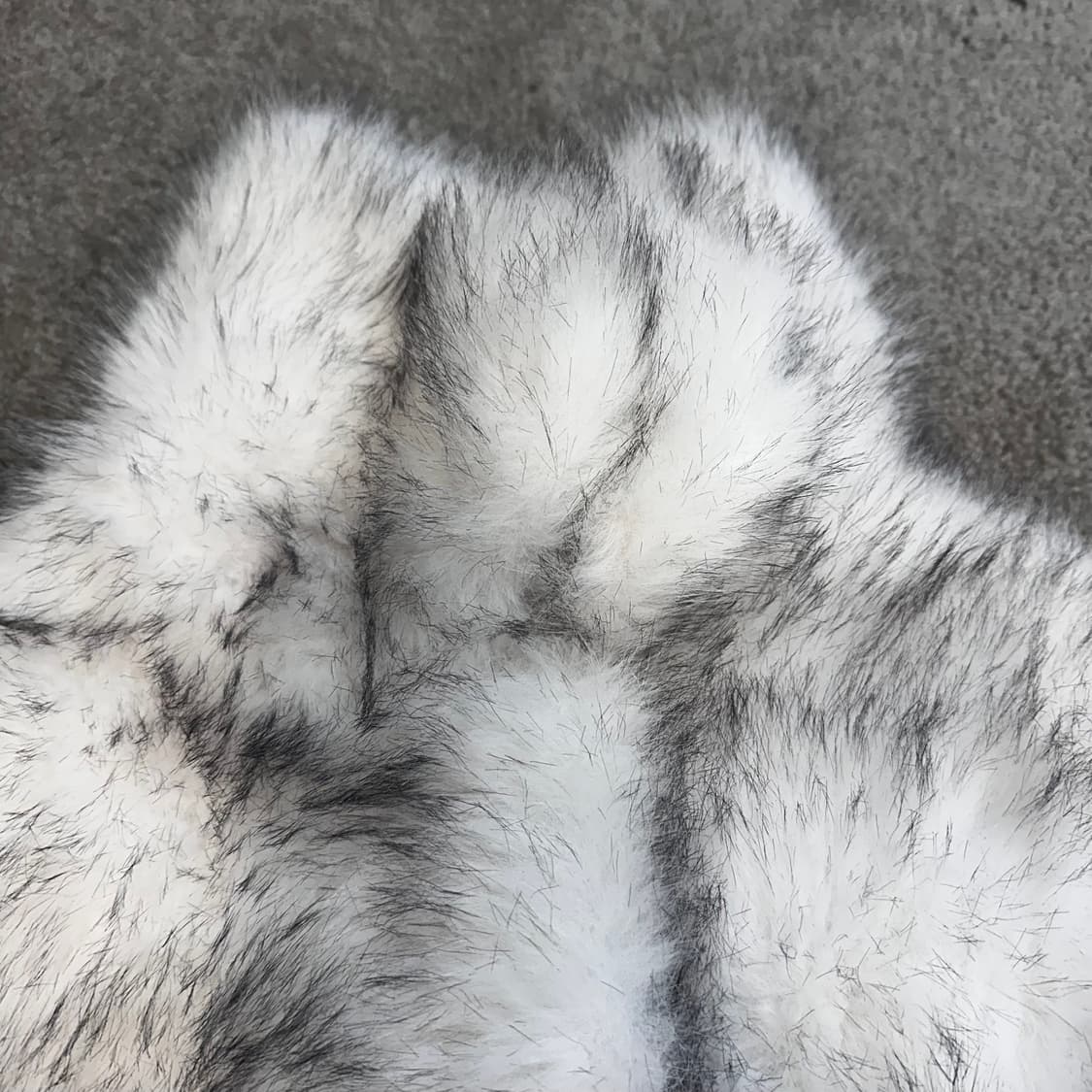 빈티지 화이트 믹스컬러 모조 모피 퍼 코트M-L 상품이미지4