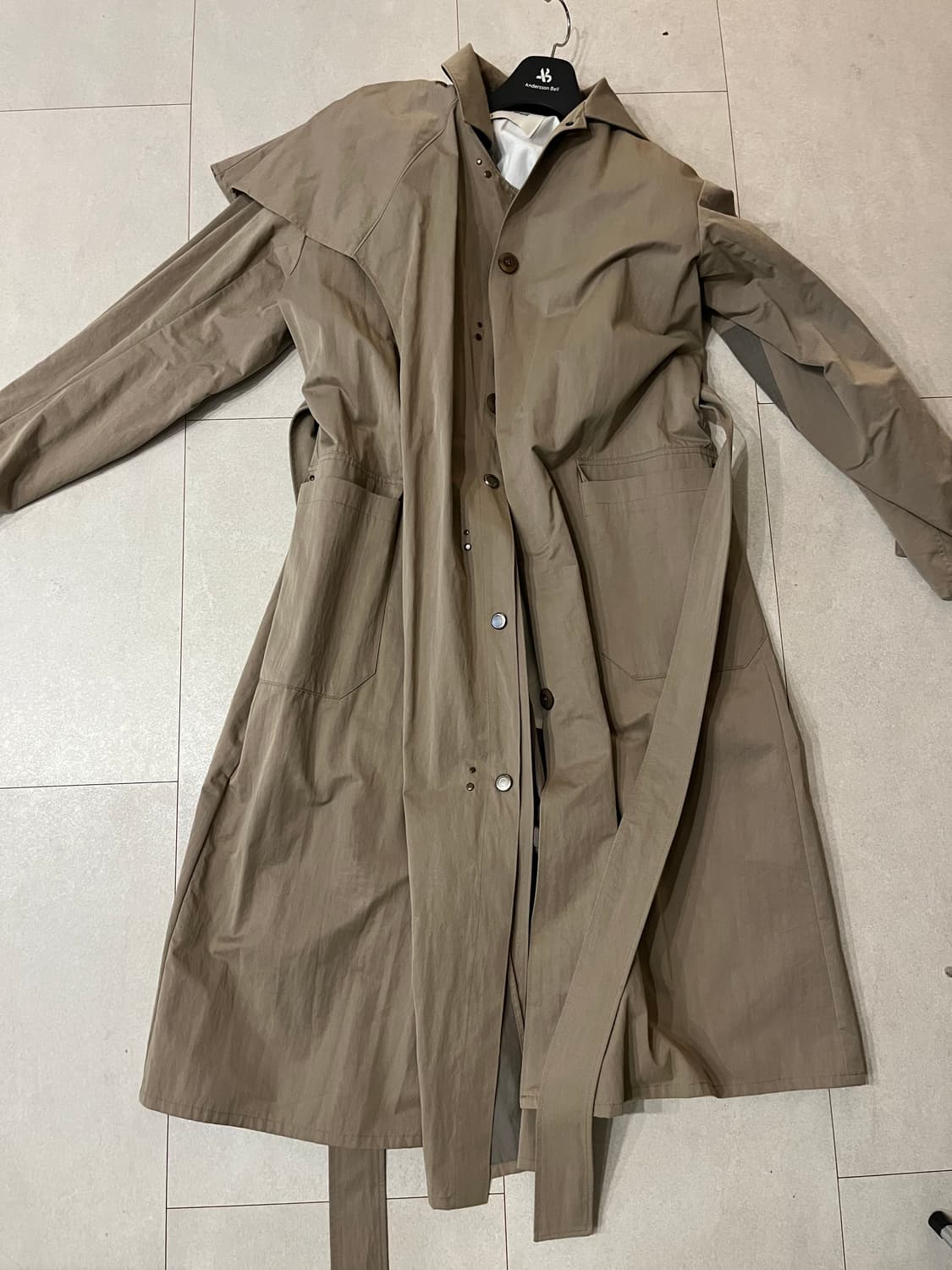 앤더슨벨 스카프 트렌치 코트 S 상품이미지5