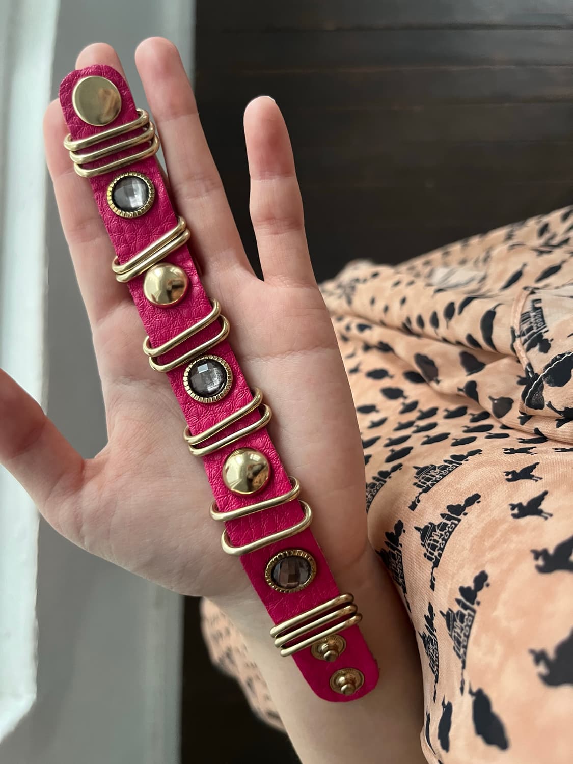 레더 큐빅 브레이슬릿 상품이미지2