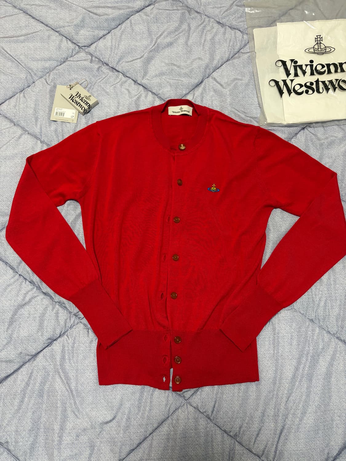 비비안웨스트우드 베아 가디건 레드(L) 판매 합니다 상품이미지1