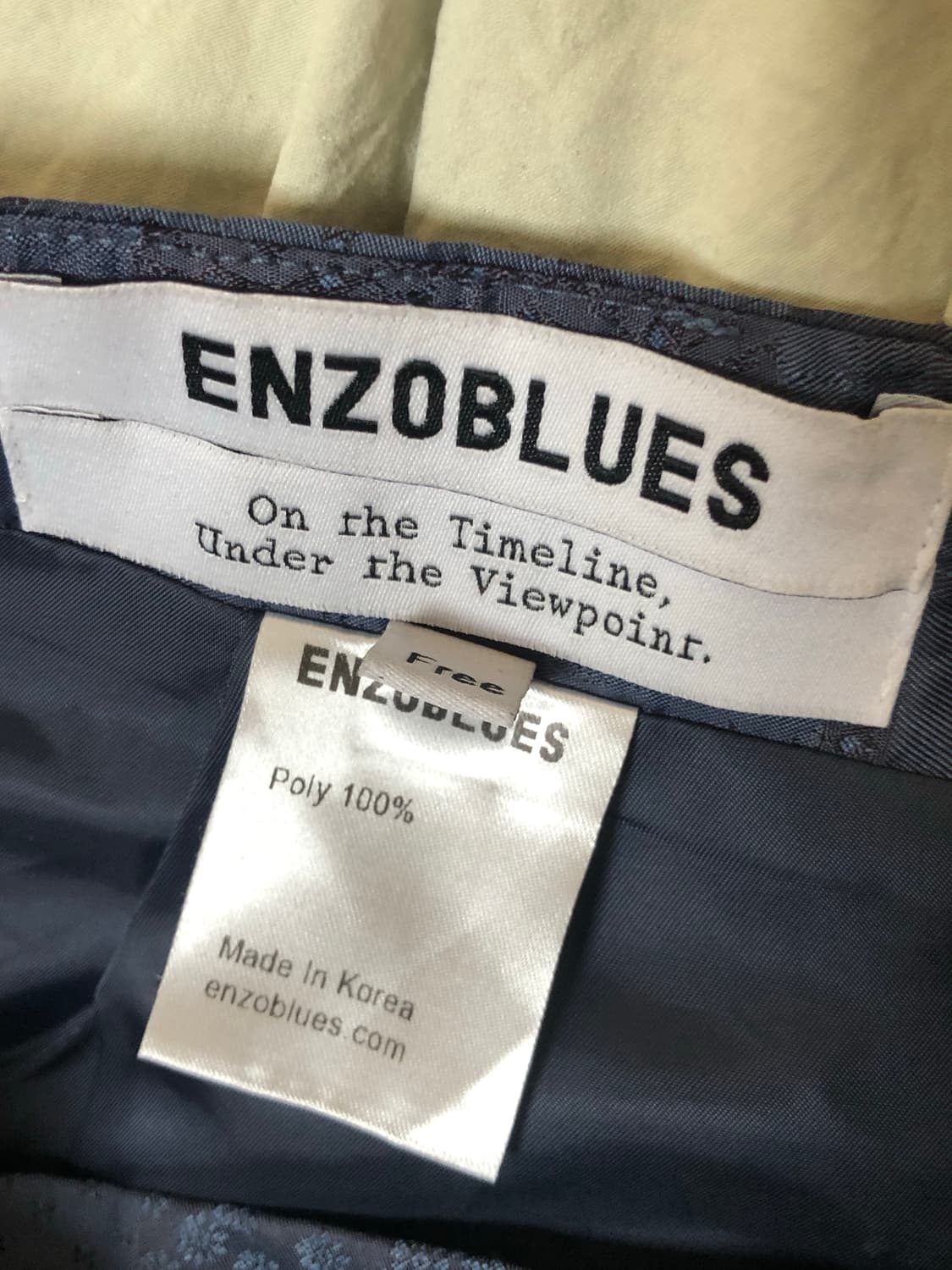 엔조블루스 실크 믹스드 패턴 스커트(블루) 상품이미지2