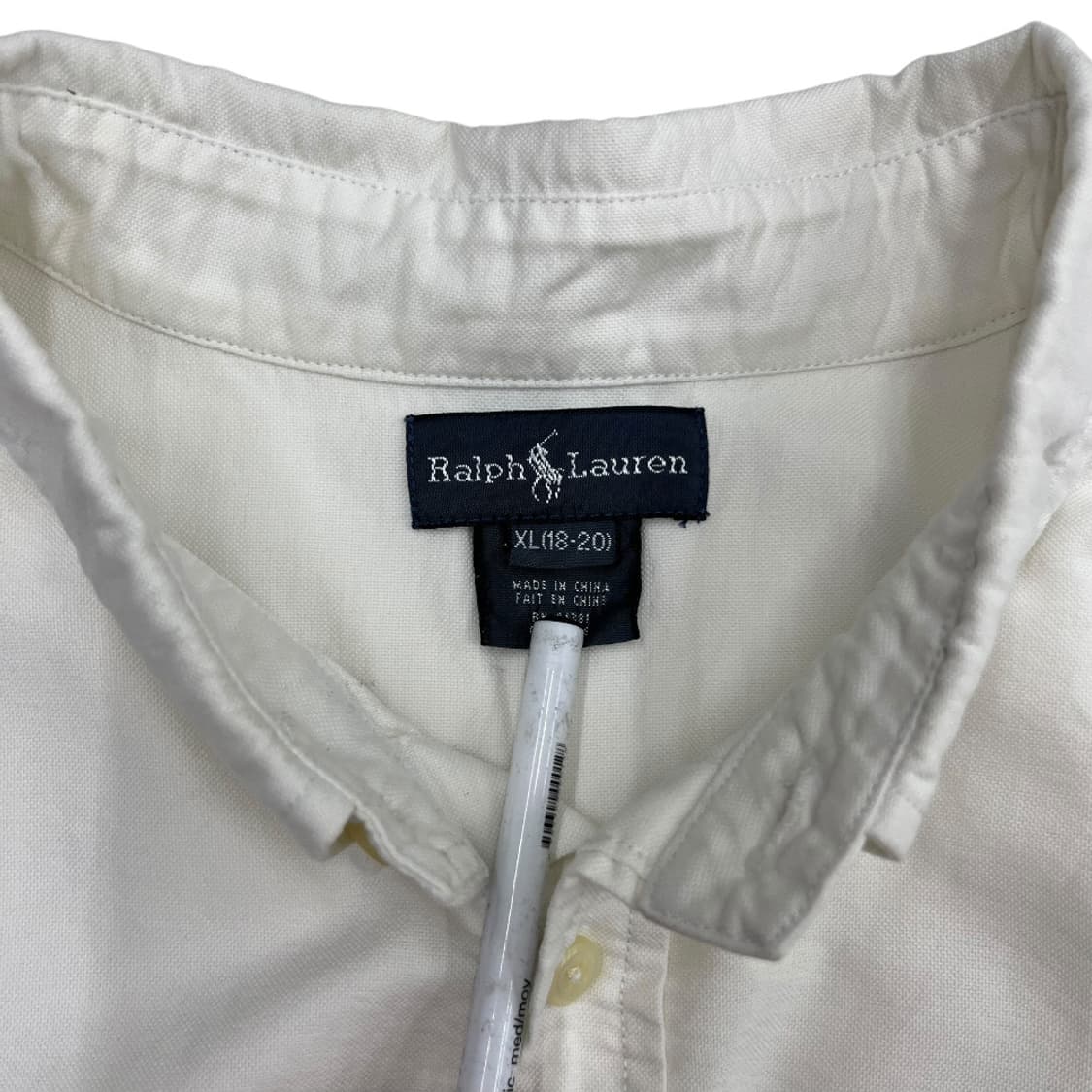 폴로 랄프로렌 옥스포드 빅포니 화이트 셔츠 XL 상품이미지5