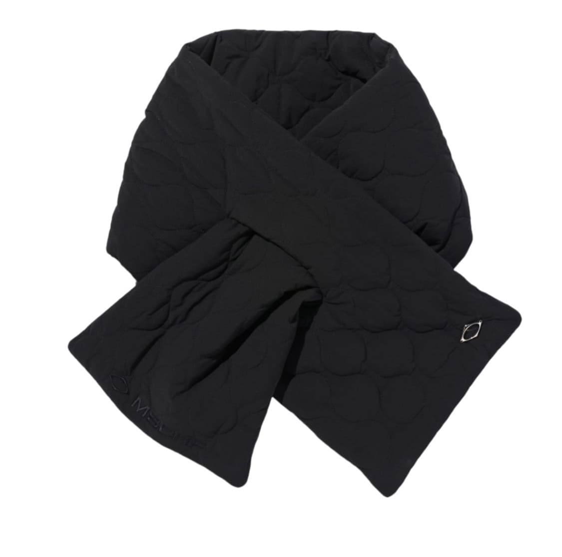(W) 미스치프 퀼티드 넥 워머 블랙 상품이미지1