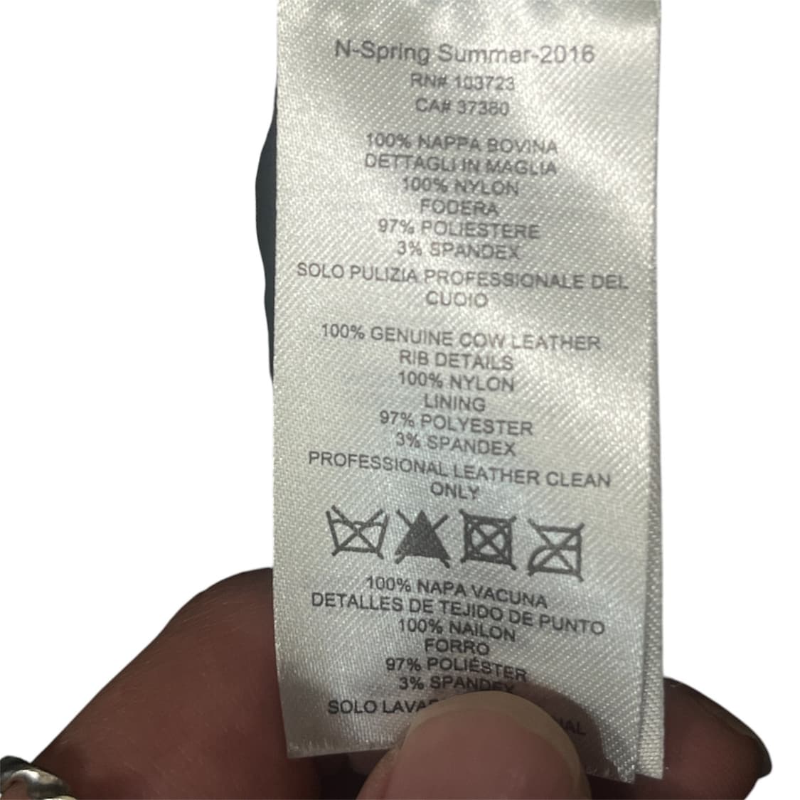 2016ss/ 아르마니 익스체인지 100 천연 Nappa소가죽자켓 상품이미지3