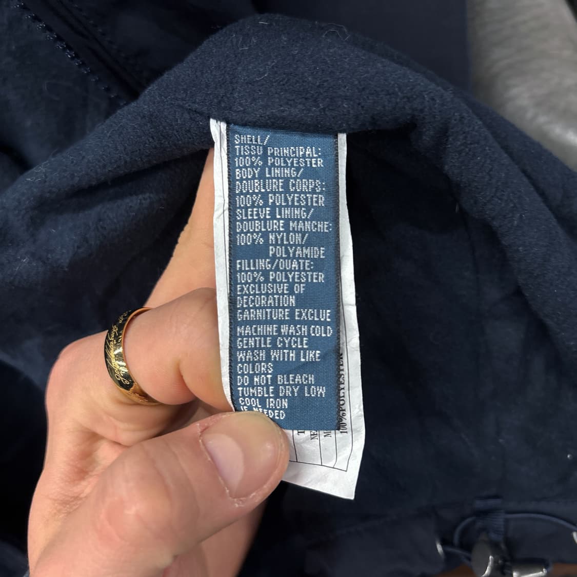 90s 폴로 랄프로렌 폴리쉘 플리스 페리자켓 밑단스트링 N621 상품이미지9