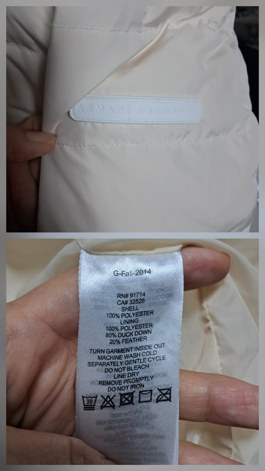 아르마니 익스체인지 여성 롱패딩 다운S 약55 상품이미지7