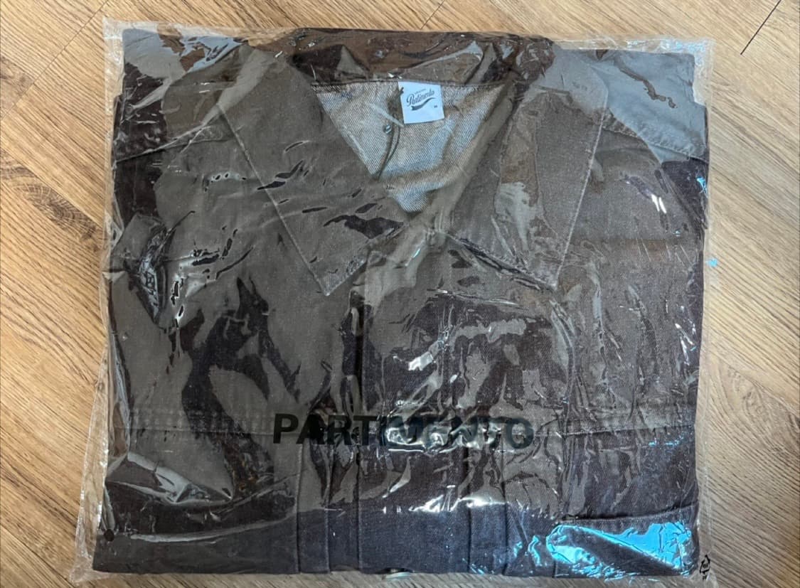 새상품) 파르티멘토 워시드 데님 트러커 자켓 브라운 M 상품이미지4