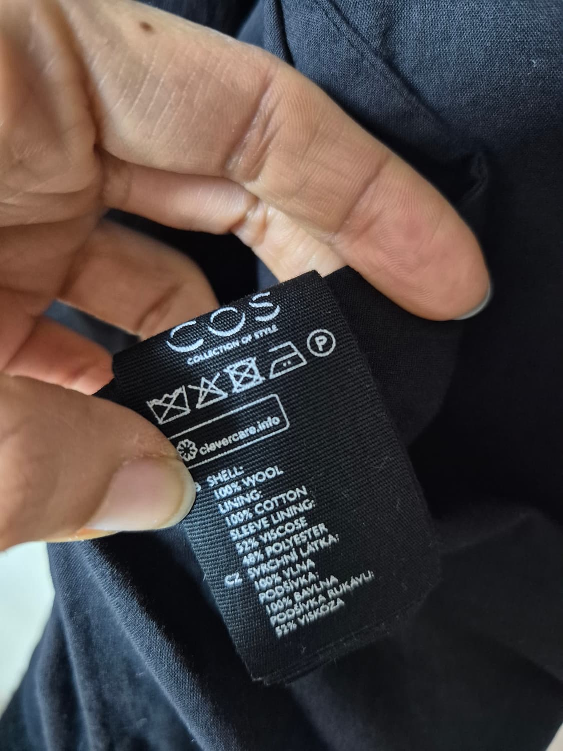 COS 코스 울100% 부클 코트 36 (55) 블랙 상품이미지7