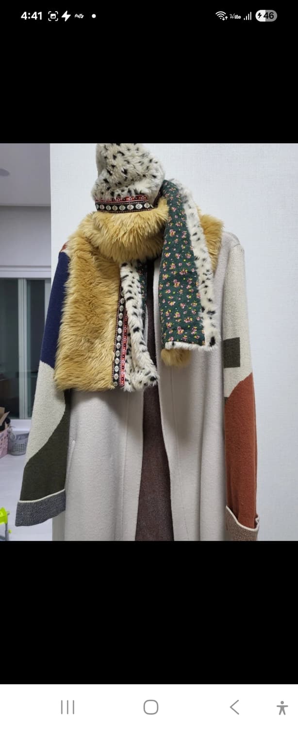 남녀 가능 일본브랜드 Feelea 퍼 리버시블 머플러 숄  새제품 상품이미지7