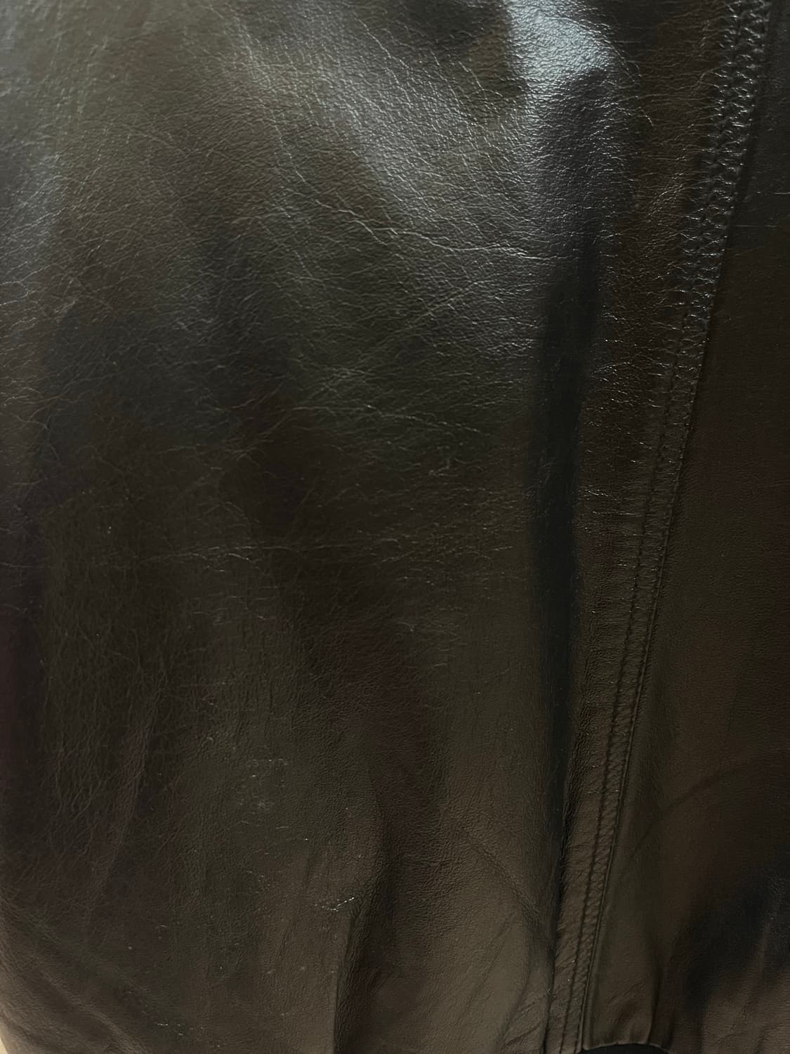 나프나프 빈티지 레더 집업 자켓 블랙 L #csz1991 상품이미지8