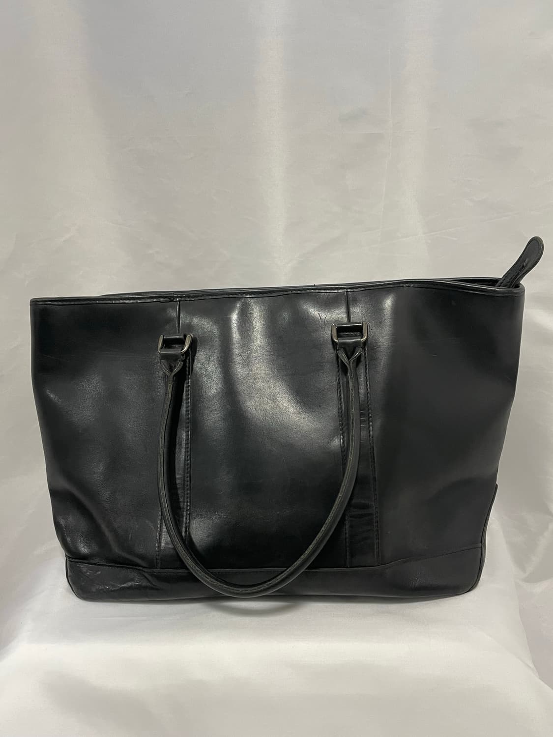 [OS] 엘엘빈 레더 라지 토트백 블랟 상품이미지1