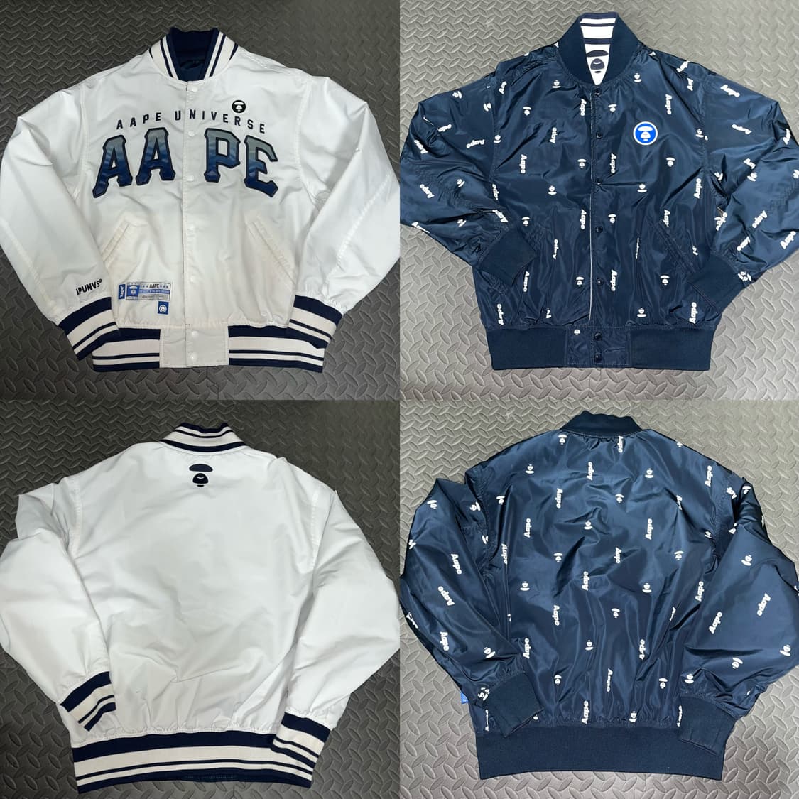 상태완전좋음) AAPE 에이프 리버시블 양면 봄버 자켓 상품이미지1