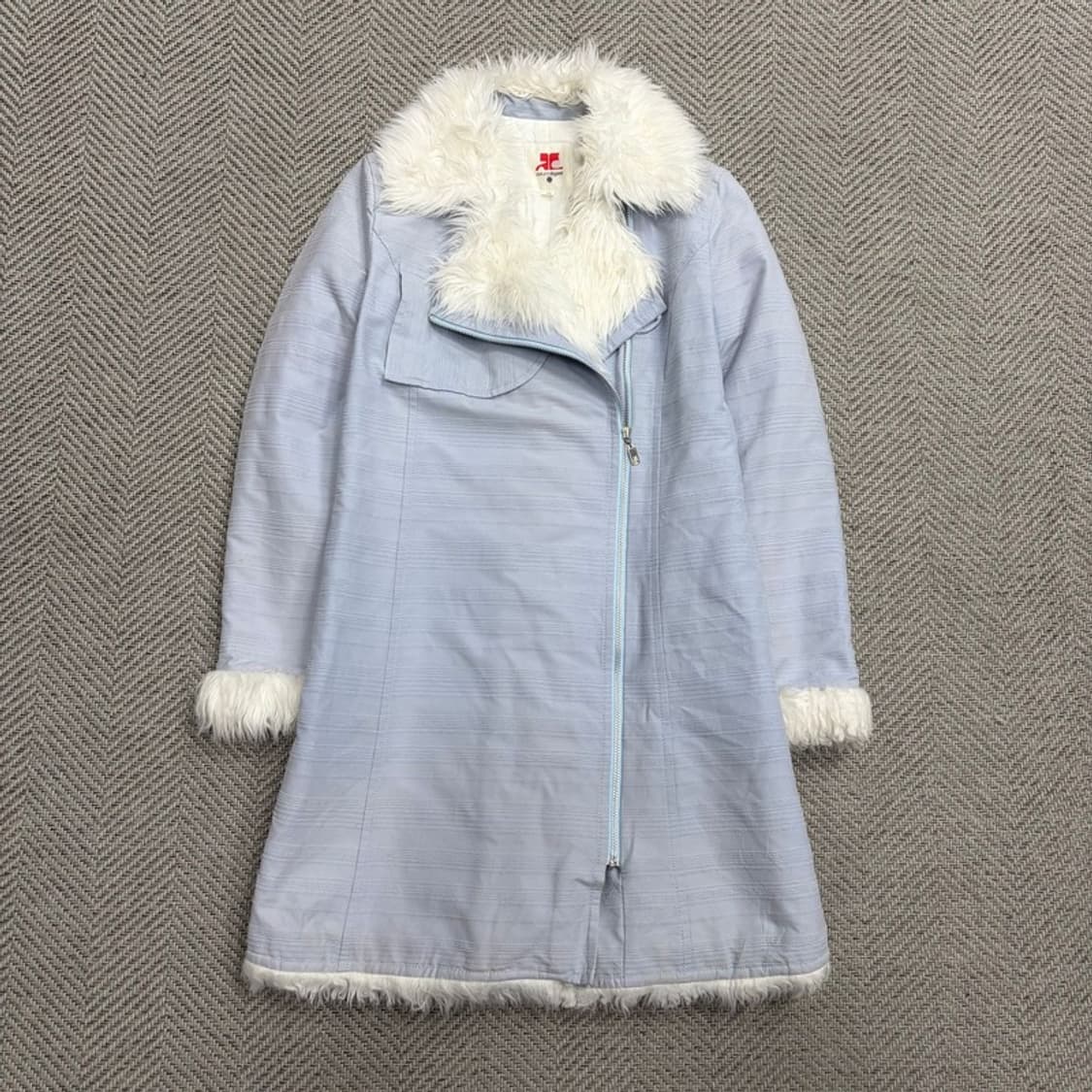 꾸레쥬 화이트 퍼 카라 자켓 v1795 상품이미지1