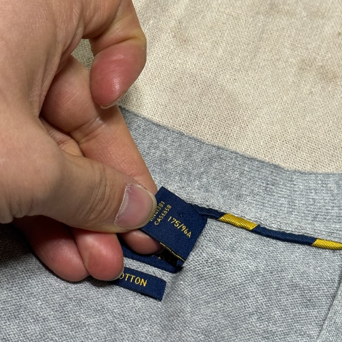 폴로랄프로렌 피마코튼 그레이 가디건 M 상품이미지6