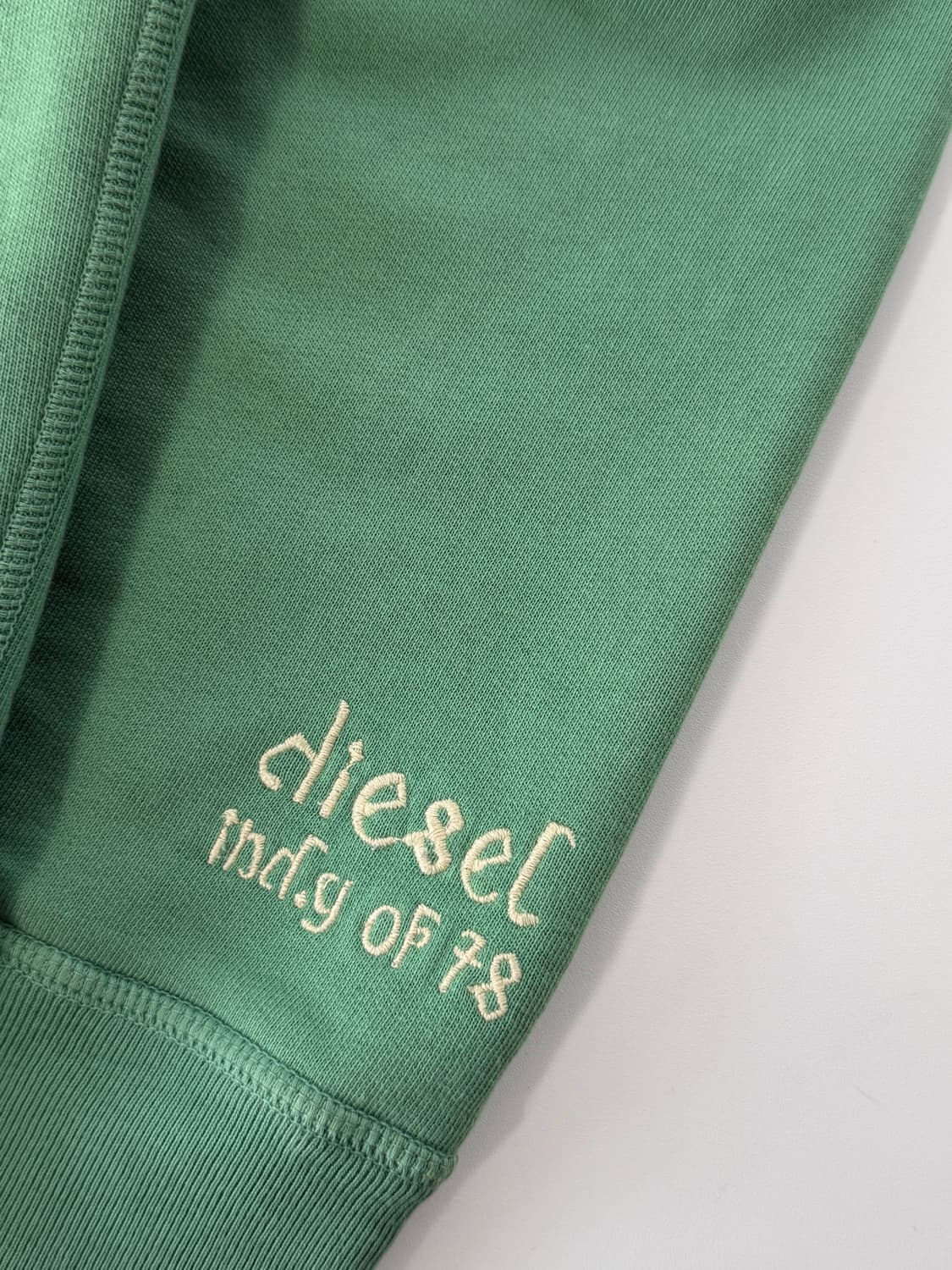 디젤 00‘s 루즈핏 빈티지 그린 스웻 집업 자켓 상품이미지4