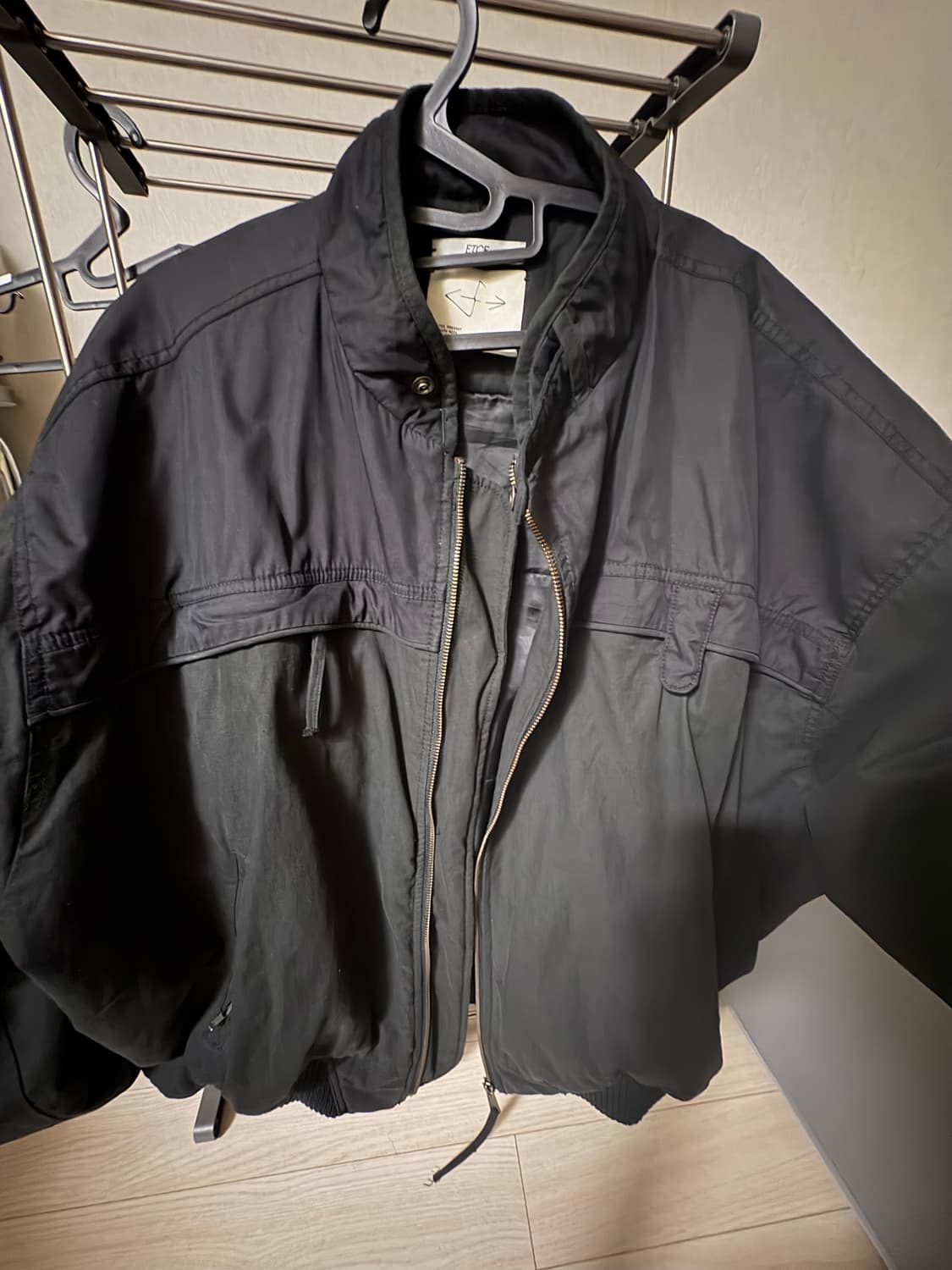 ETCE 이티씨이 빈티지 워시드 봄버 블랙 상품이미지1