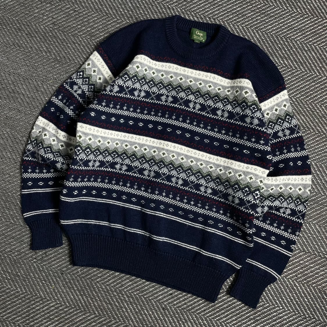 90s Guy 올드스쿨 노르딕 패턴 니트 스웨터y 4798 상품이미지1