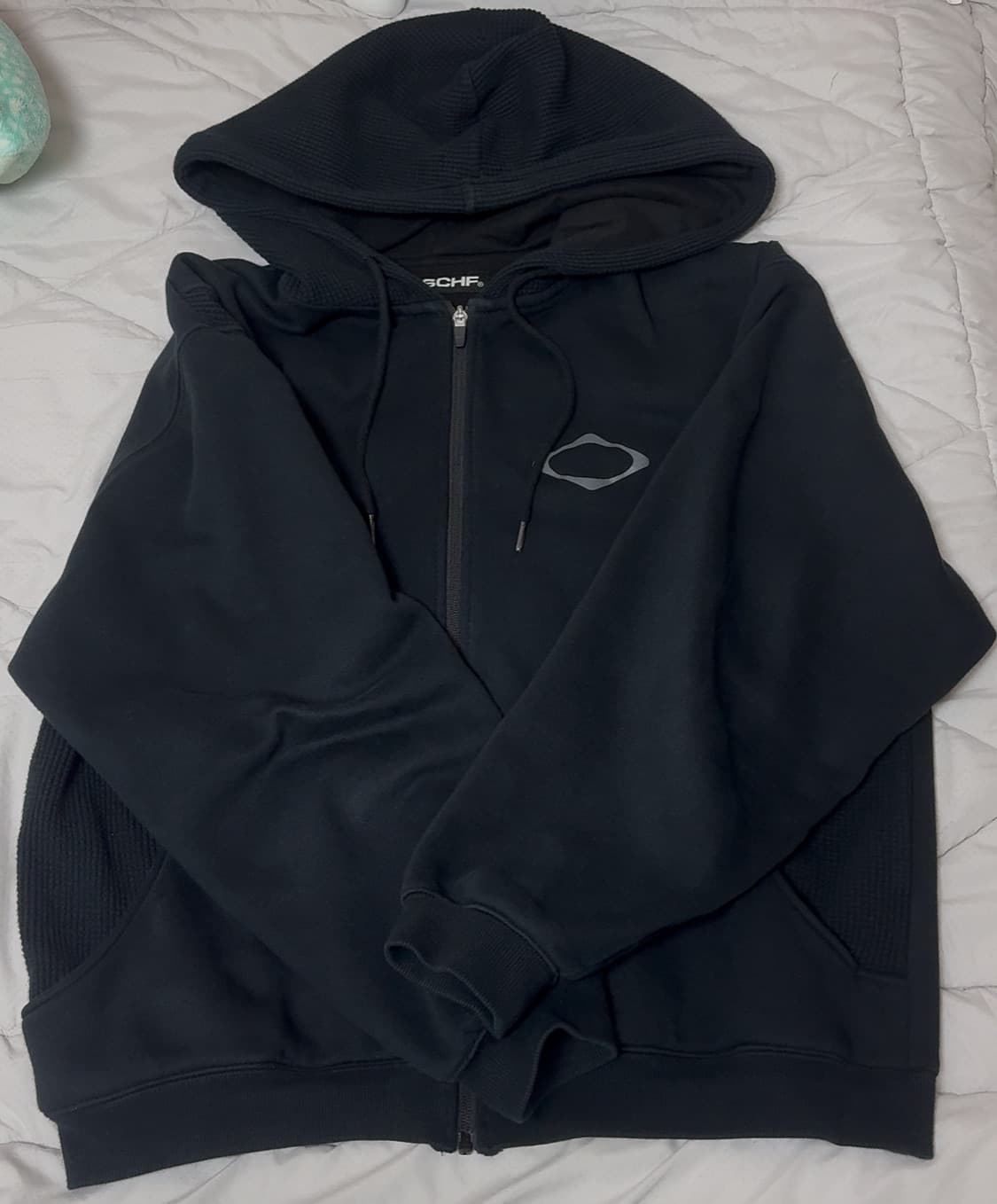 MSCHF 미스치프 패널드 와플 후드 집업 블랙 상품이미지2