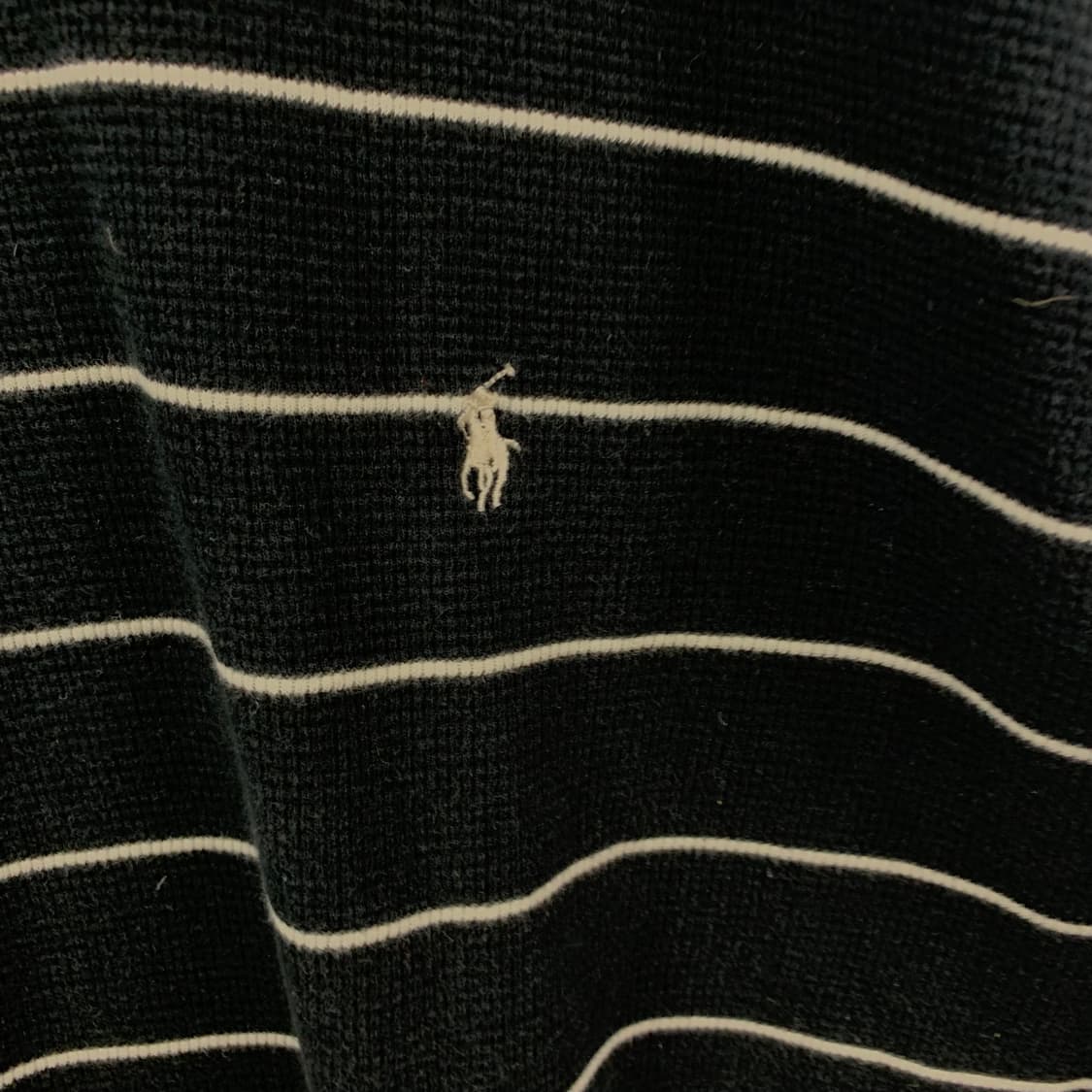 폴로 랄프로렌 신형 스트라이프 블랙 와플 니트 상품이미지3