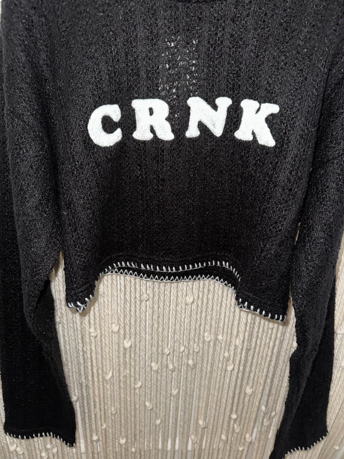 레터링 크롭 니트 탑 상품이미지4