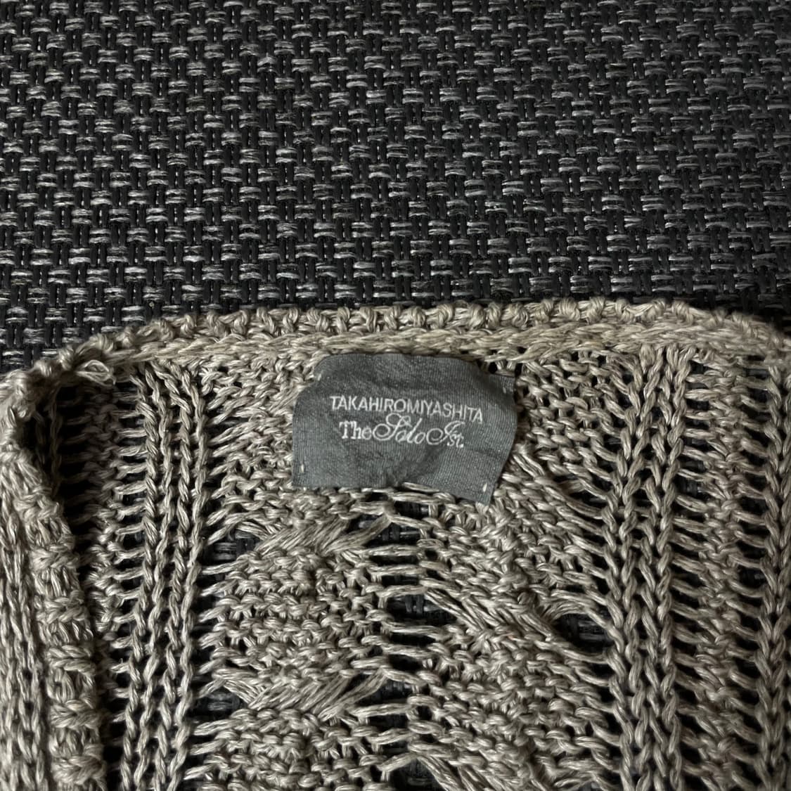 타카히로미야시타 더 솔로이스트 베이지 그물 가디건 M 상품이미지4