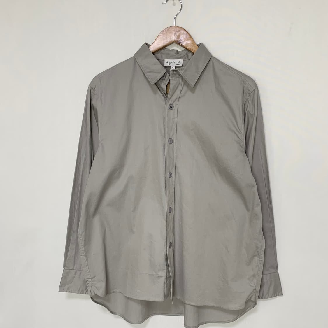 아네스베 아녜스베 paris 실키 셔츠 쿨 그레이 1사이즈 남녀공용 상품이미지2