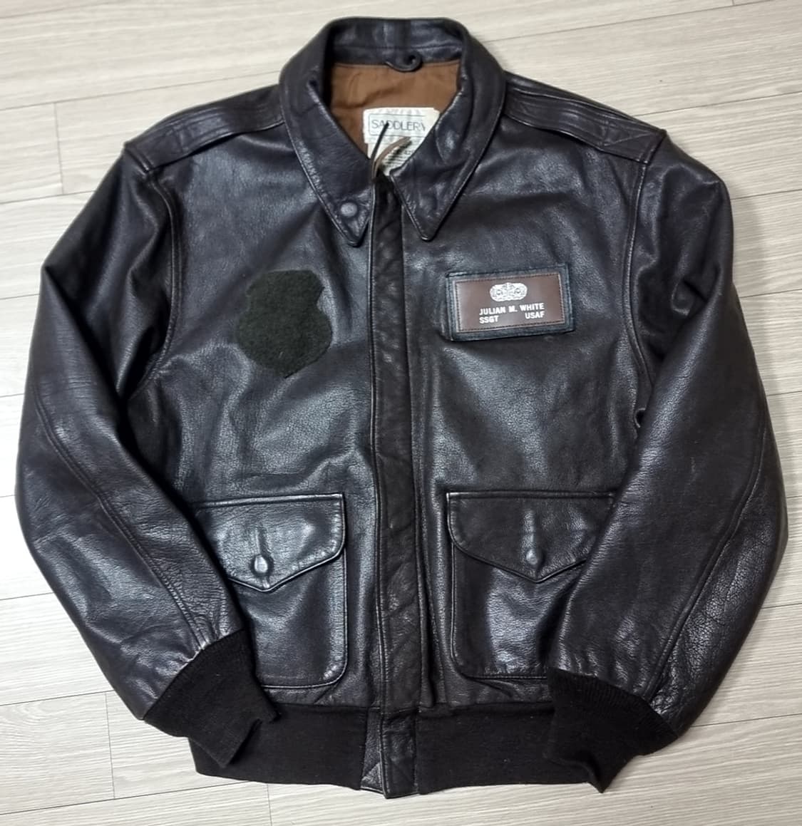 쿠퍼  cooper SADDLERY a-2가죽 항공 점퍼 블랙(42-R) 상품이미지1