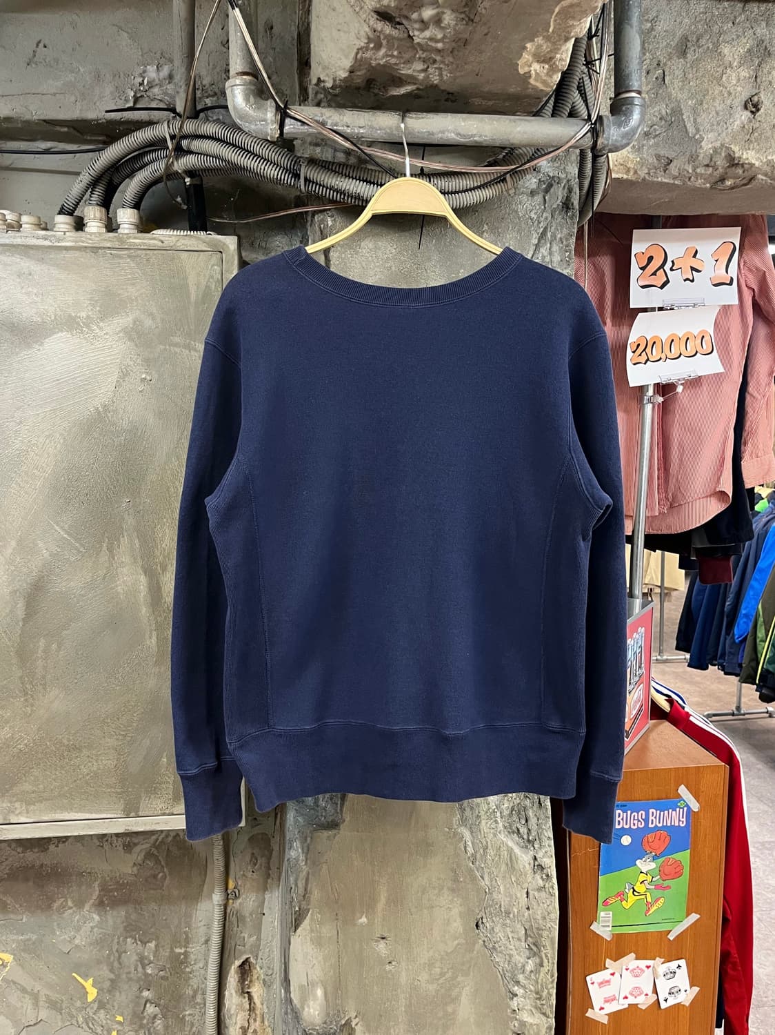 챔피온 기모 맨투맨 네이비 L #csz3161 상품이미지2