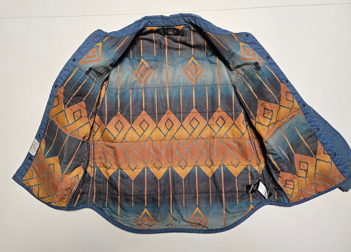 RRL 웨스턴 오버셔츠 페이디드 블루 XL 상품이미지4